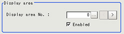 Measurement parameters - "Display area" area