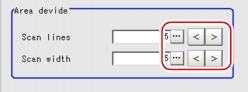 Region setting - "Area divide" area