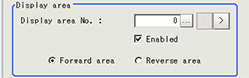 Measurement parameters - "Display area" area