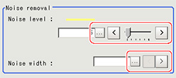 Measurement - "Noise removal" area