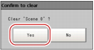 Scene Delete Confirmation window