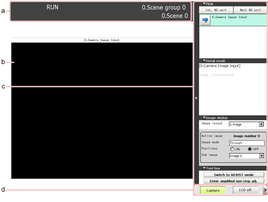 Illustration of Layout of Main Screen (RUN Window)