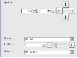 Detail setting window (crosshair cursor)