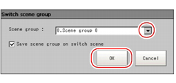 Switch Scene Group window