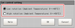 Fan Control Setting window