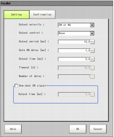 Parallel - Setting window