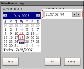 Date-time Setting window