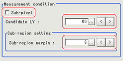 Measurement - "Measurement condition" area