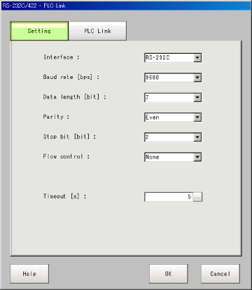 Serial interface - Communication settings