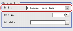 Processing Unit Data Setting - "Data setting" area