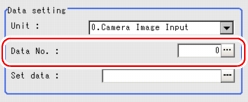 Processing Unit Data Setting - "Data setting" area