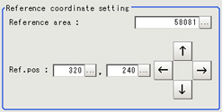 Reference position - "Reference coordinate setting" area