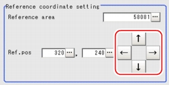 Reference position - "Reference coordinate setting" area