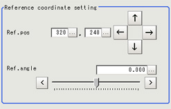 Reference position - "Reference coordinate setting" area