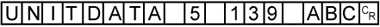 Command example - UNITDATA