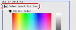 Color Setting - Color Setting Area