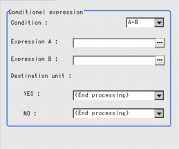 Branch Setting - Conditional expression area