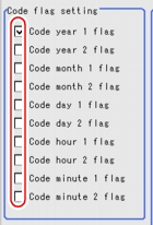 Code Parameter - Code flag setting area