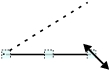 Illustration of changing the direction of a straight line