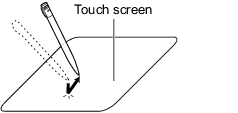 Illustration of Pointing Operation of Touch Pen 
