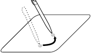 Illustration of Dragging Operation of Touch Pen