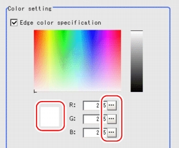 Edge Color - Color setting area