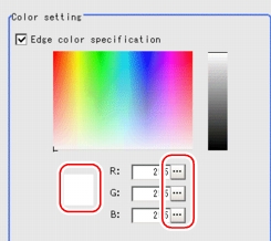 Edge Color - Color setting area