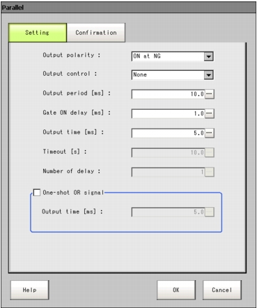 Parallel - Setting window