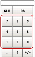 the numeric keyboard screen 