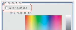 Color setting - "Color setting" area