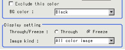 Color specification - "Display setting" area