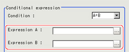 Conditional branch - "Conditional expression" area