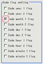 Code Parameters - "Code flag setting" area