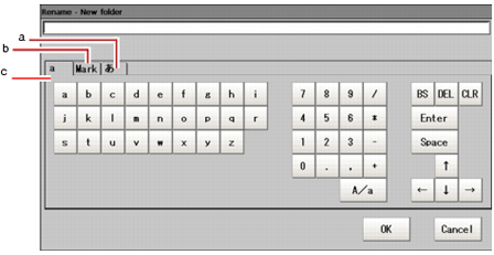 Illustration of software keyboard