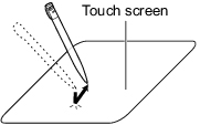 Illustration of Tapping Operation of Touch Pen
