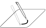 Illustration of Dragging Operation of Touch Pen