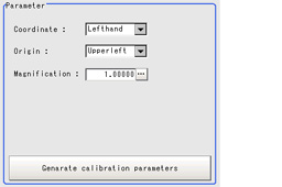 Calibration - "Parameter" area