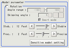 Model - "Model parameter" area