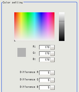 Edge color specification - Color setting area