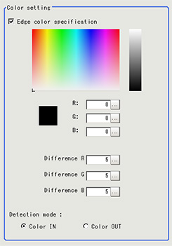 Edge color specification - Color setting area