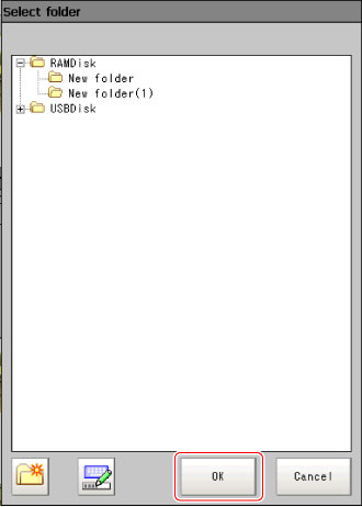 Select Folder window