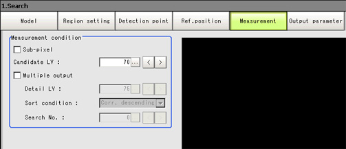 Processing Item Setting window - Item Tab area