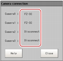 Camera Connection window