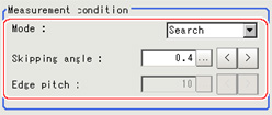 Region Setting - "Measurement condition" area