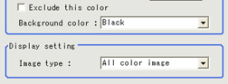 Color specification - "Display setting" area