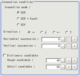 Measurement Parameters- "Inspection mode" area