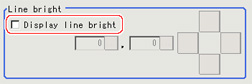 Screen adjustment settings- "Line bright" area
