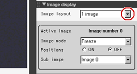 Main screen - Image view setting