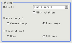 Compensation method - "Setting" area